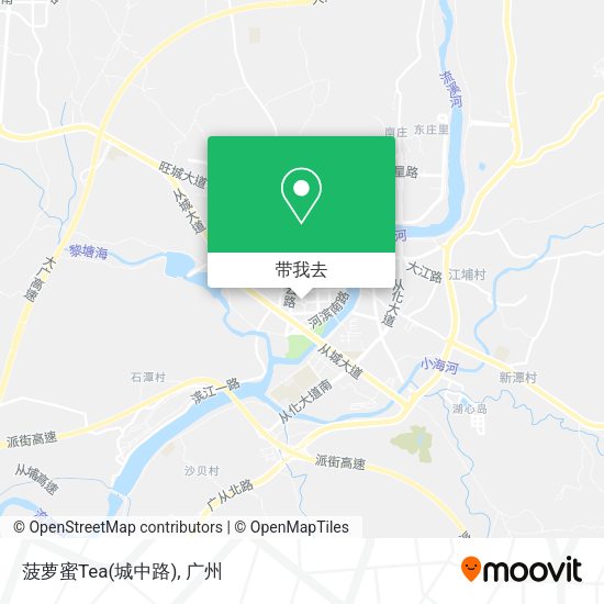 菠萝蜜Tea(城中路)地图
