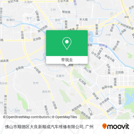 佛山市顺德区大良新顺成汽车维修有限公司地图
