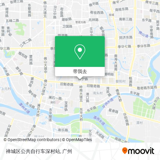 禅城区公共自行车深村站地图