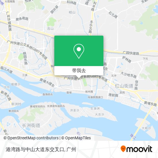 港湾路与中山大道东交叉口地图