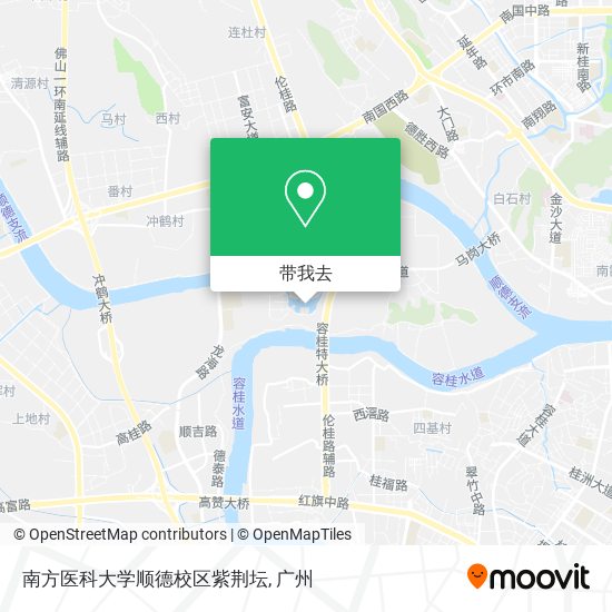 南方医科大学顺德校区紫荆坛地图