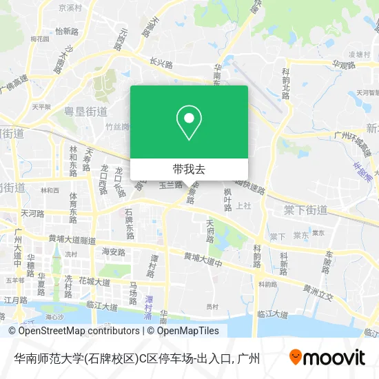 华南师范大学(石牌校区)C区停车场-出入口地图