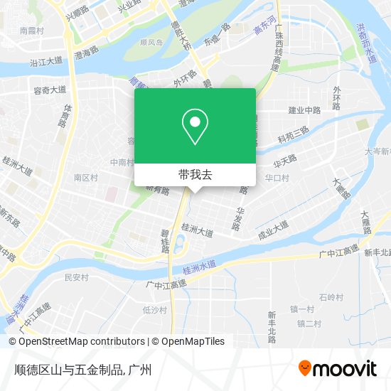 顺德区山与五金制品地图