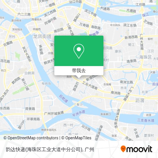 韵达快递(海珠区工业大道中分公司)地图
