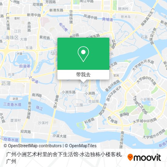 广州小洲艺术村里的舍下生活馆-水边独栋小楼客栈地图