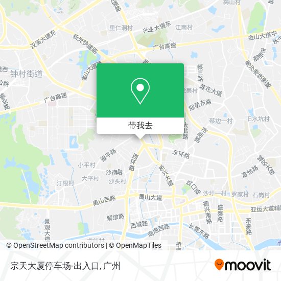 宗天大厦停车场-出入口地图