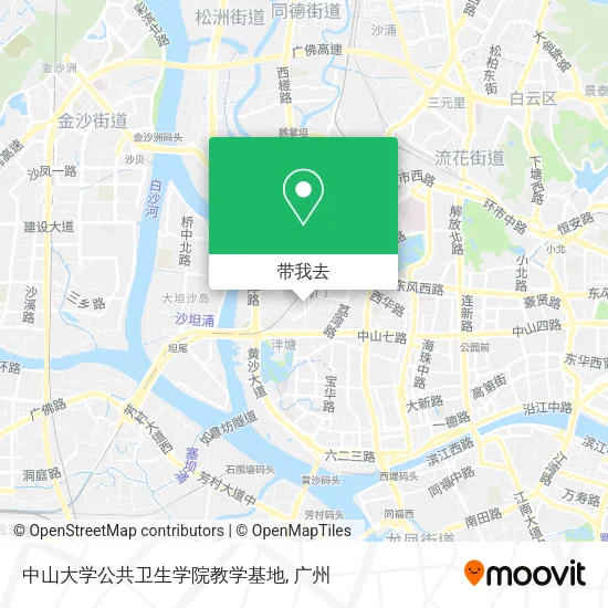 中山大学公共卫生学院教学基地地图