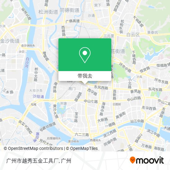 广州市越秀五金工具厂地图