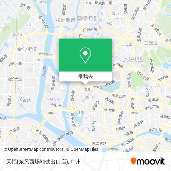 天福(东风西场地铁出口店)地图