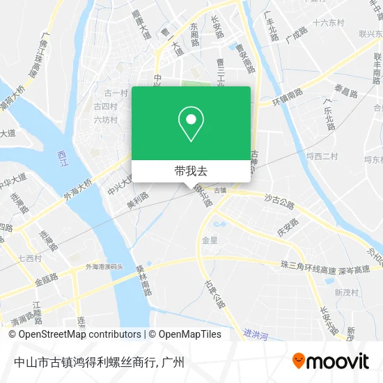 中山市古镇鸿得利螺丝商行地图
