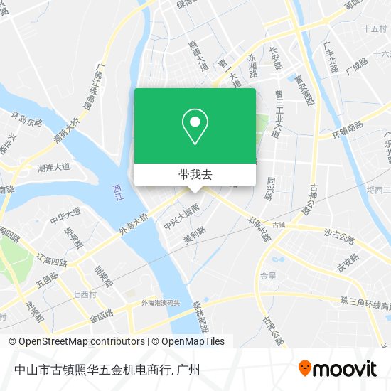 中山市古镇照华五金机电商行地图