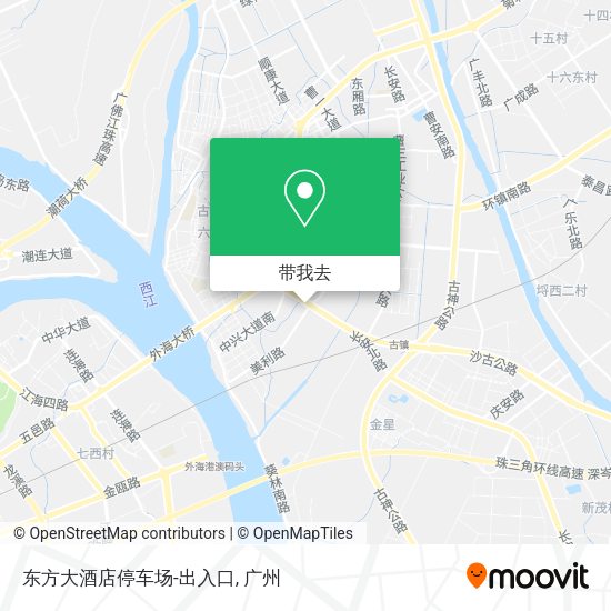 东方大酒店停车场-出入口地图