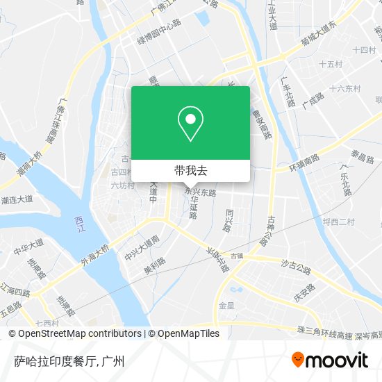 萨哈拉印度餐厅地图