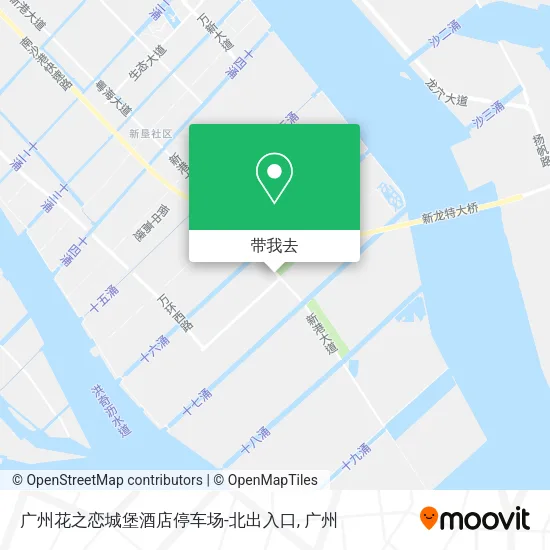 广州花之恋城堡酒店停车场-北出入口地图