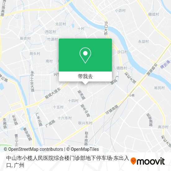 中山市小榄人民医院综合楼门诊部地下停车场-东出入口地图