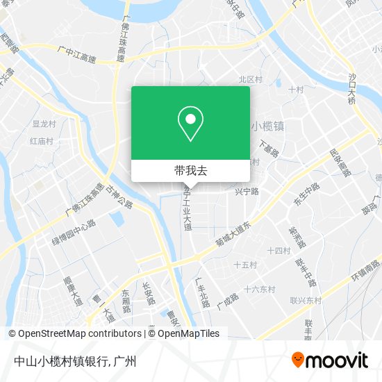 中山小榄村镇银行地图