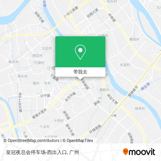 皇冠夜总会停车场-西出入口地图