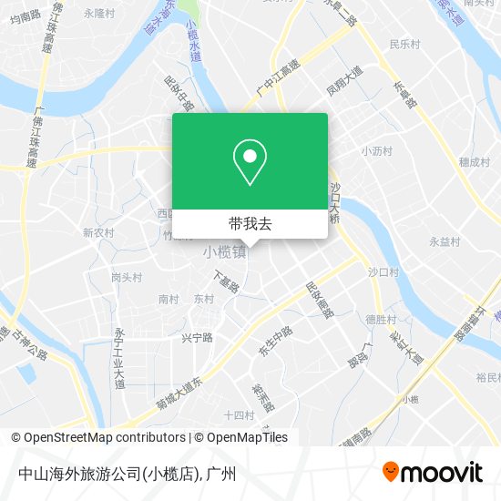 中山海外旅游公司(小榄店)地图