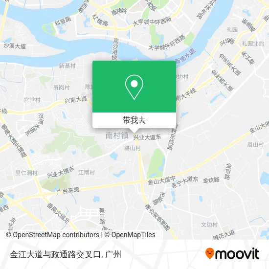 金江大道与政通路交叉口地图