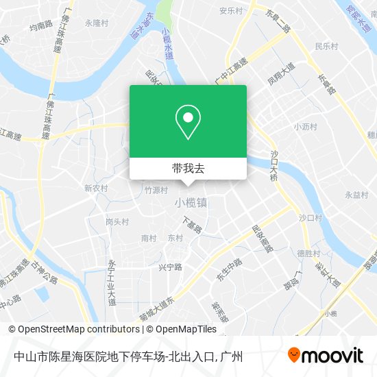 中山市陈星海医院地下停车场-北出入口地图