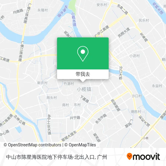 中山市陈星海医院地下停车场-北出入口地图