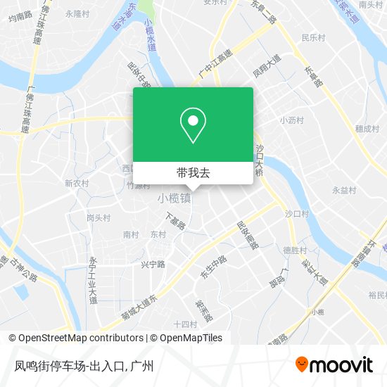 凤鸣街停车场-出入口地图