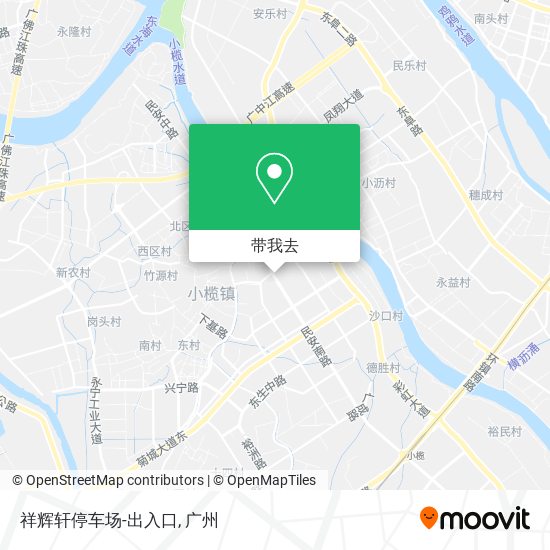 祥辉轩停车场-出入口地图