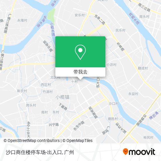 沙口商住楼停车场-出入口地图