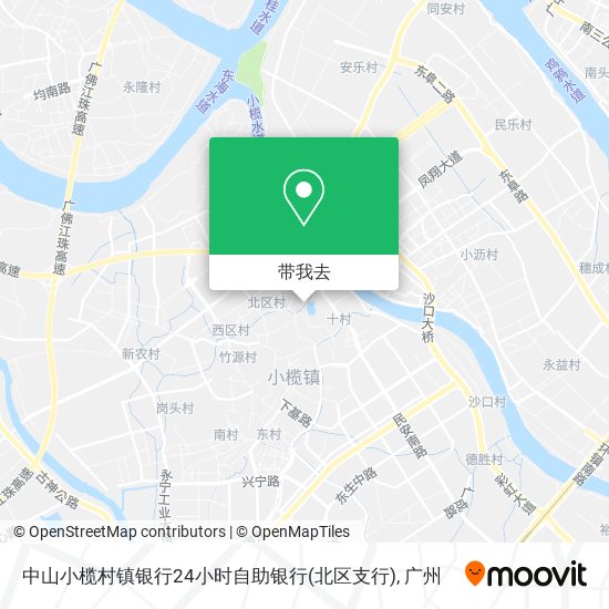 中山小榄村镇银行24小时自助银行(北区支行)地图