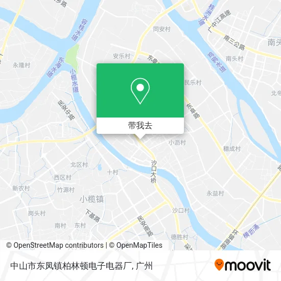 中山市东凤镇柏林顿电子电器厂地图