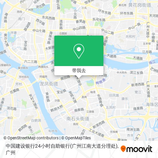 中国建设银行24小时自助银行(广州江南大道分理处)地图