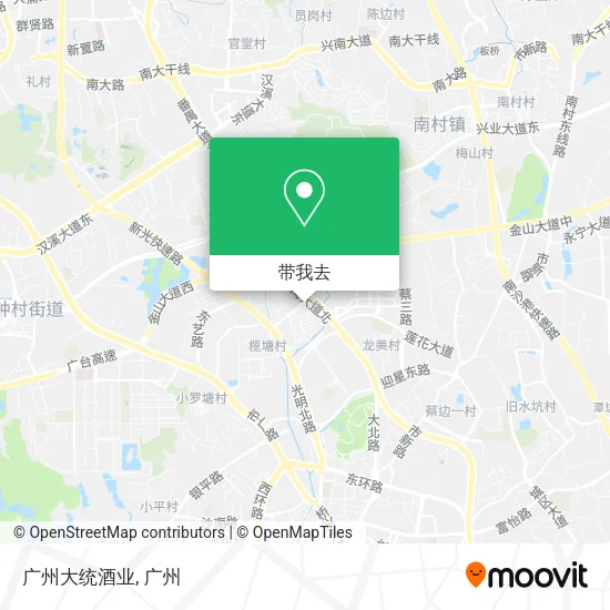 广州大统酒业地图