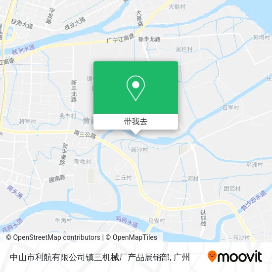 中山市利航有限公司镇三机械厂产品展销部地图