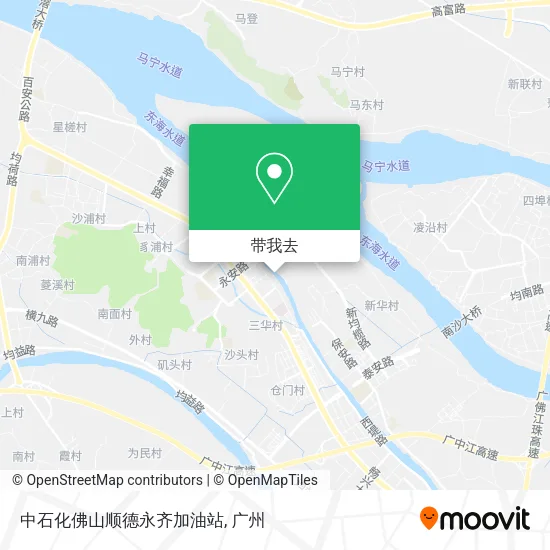 中石化佛山顺德永齐加油站地图