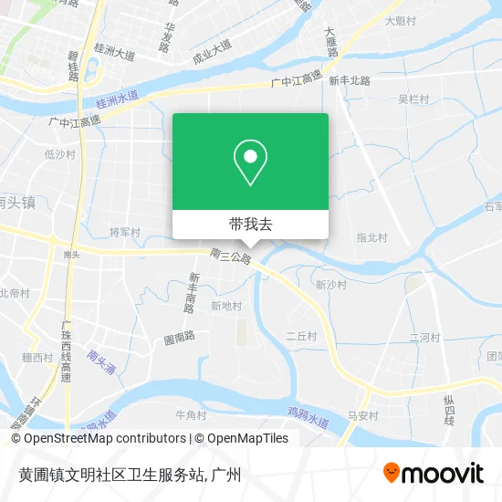 黄圃镇文明社区卫生服务站地图