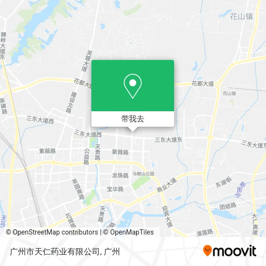 广州市天仁药业有限公司地图