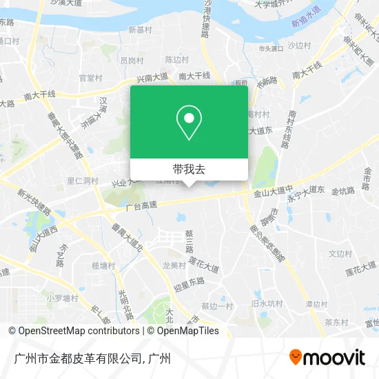 广州市金都皮革有限公司地图