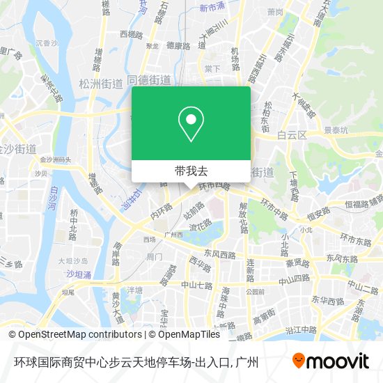 环球国际商贸中心步云天地停车场-出入口地图