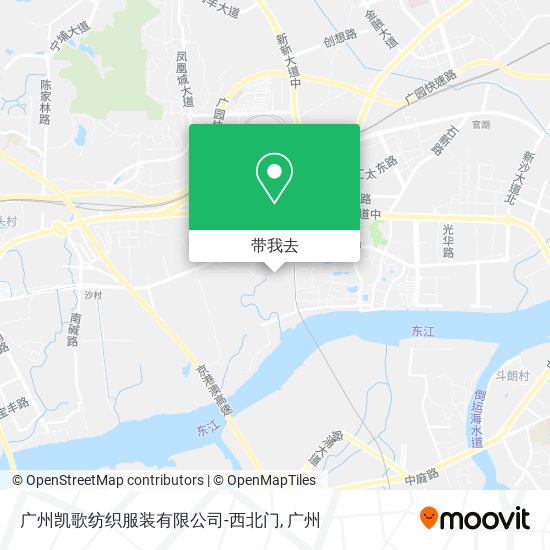 广州凯歌纺织服装有限公司-西北门地图