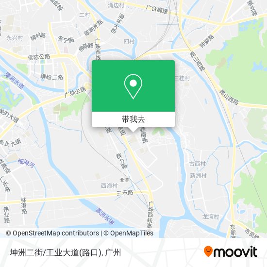 坤洲二街/工业大道(路口)地图