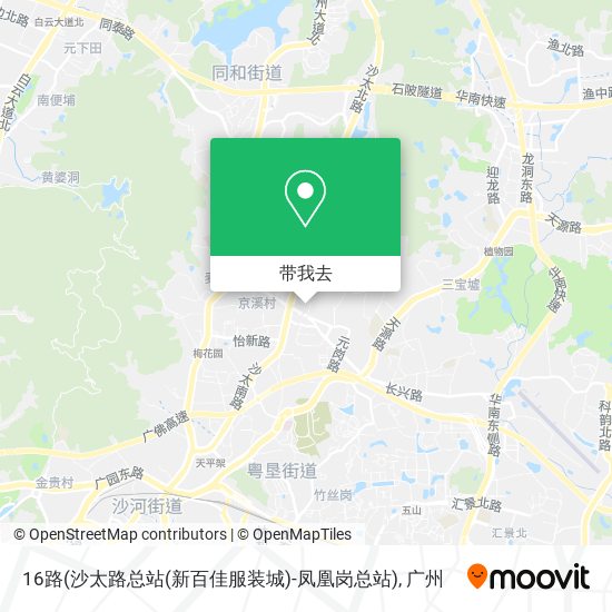 16路(沙太路总站(新百佳服装城)-凤凰岗总站)地图