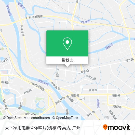 天下家用电器音像唱片(榄核)专卖店地图