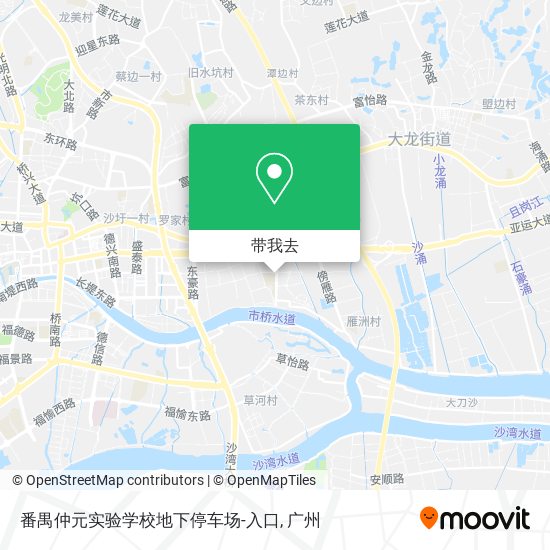 番禺仲元实验学校地下停车场-入口地图