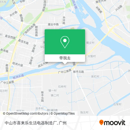 中山市喜来乐生活电器制造厂地图