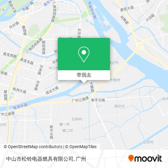 中山市松铃电器燃具有限公司地图