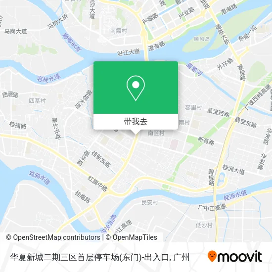 华夏新城二期三区首层停车场(东门)-出入口地图