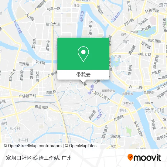 塞坝口社区-综治工作站地图
