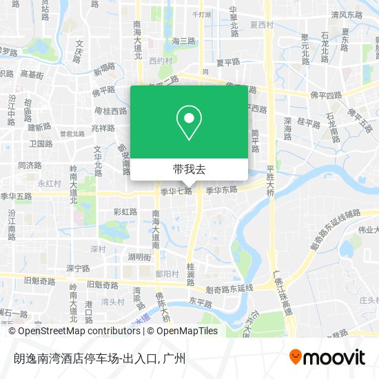 朗逸南湾酒店停车场-出入口地图