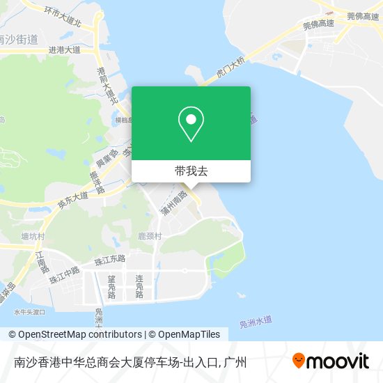 南沙香港中华总商会大厦停车场-出入口地图