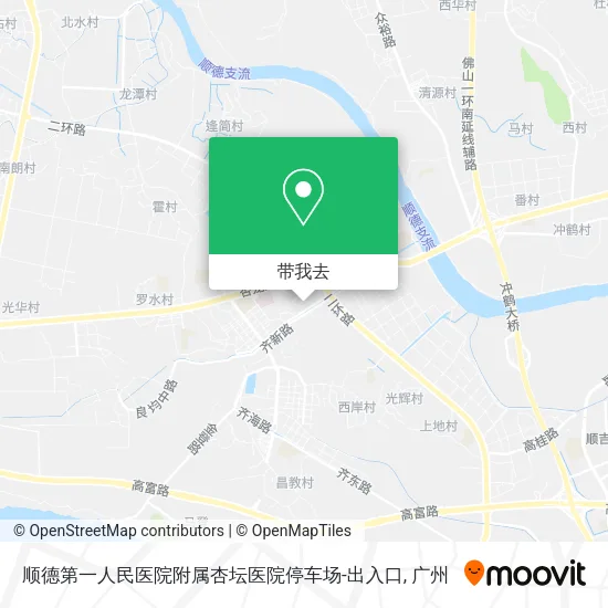 顺德第一人民医院附属杏坛医院停车场-出入口地图